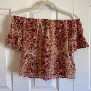 Madewell off-the-shoulder silk top